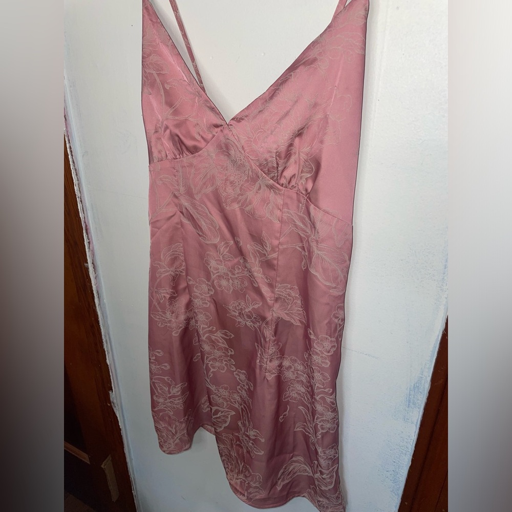 Silk Pink Floral Dress